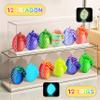 Impossmaker 12PCS 3D Dragon Eggs with Dragon Inside, Easter Basket Stuffers Mini Easter Egg Set Articulated Unique Easter Basket Essentials for Adults Kids view 2