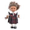 18 inch Doll Outfit-School Plaid Jumper Include Blouse and Hair Accessory/Add on Option: Sock and Shoe (Doll is not Included) (Split Jumper,Sock,Shiny Black Shoe, Plaid 56) view 1