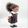 18 inch Doll Outfit-School Plaid Jumper Include Blouse and Hair Accessory/Add on Option: Sock and Shoe (Doll is not Included) (Split Jumper,Sock,Shiny Black Shoe, Plaid 56) view 4