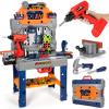 TooyBing Kids Tool Bench Set with Electric Drill and Realistic Tools, Construction Workbench Playset Toy for Toddler 3-5, Easy Set up, Kids Boy Toys, Birthday Gifts for Boys Age 3 4 5 Year Old view 1
