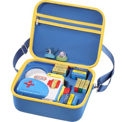 ProCase Hard Carrying Case for Little Tikes Story Dream Machine Starter Set, Kids Large Toy Bag Travel Portable Storage Box for Boy Girl Littles Character Books, Container with Shoulder Strap -Blue