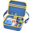 ProCase Hard Carrying Case for Little Tikes Story Dream Machine Starter Set, Kids Large Toy Bag Travel Portable Storage Box for Boy Girl Littles Character Books, Container with Shoulder Strap -Blue view 1