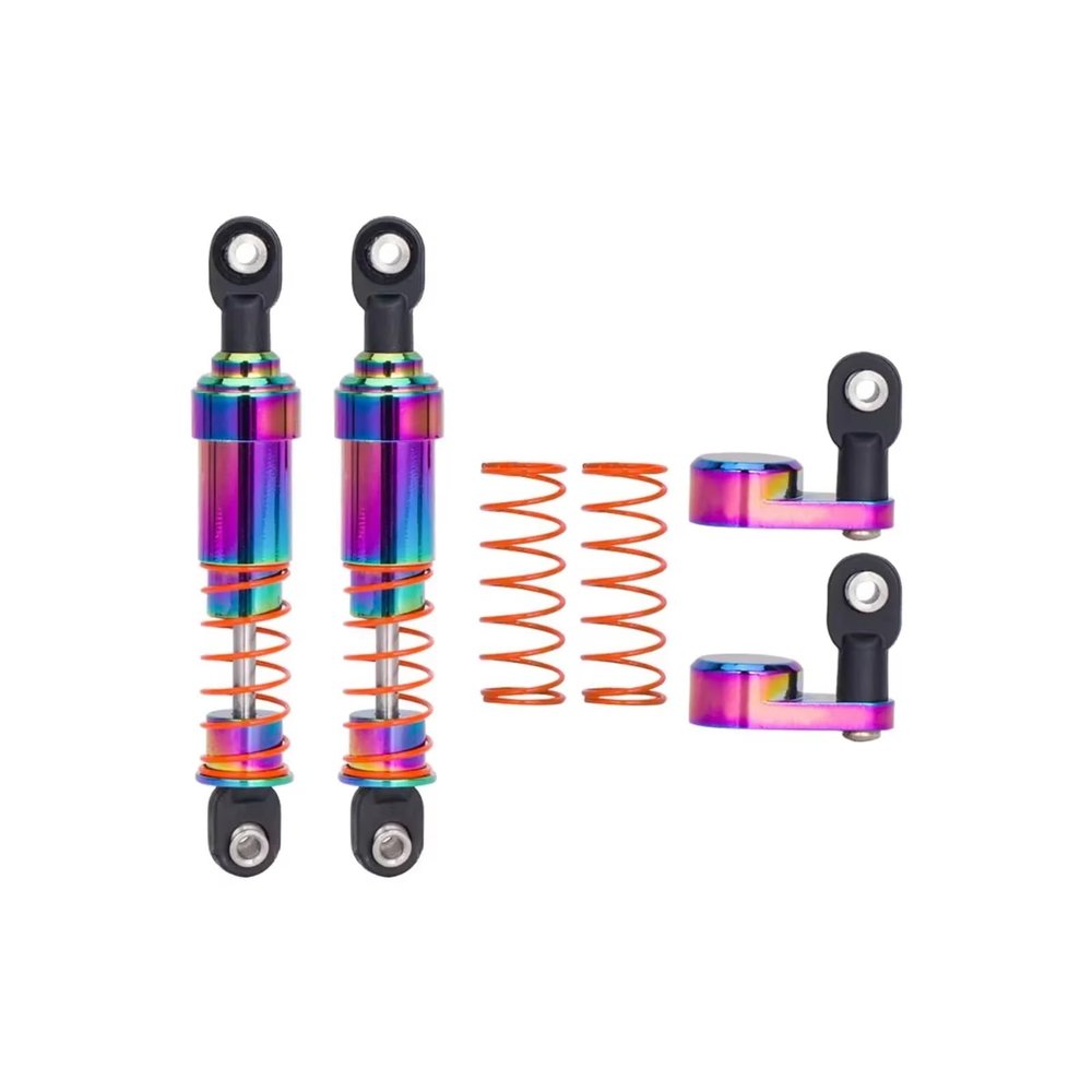 RC Upgrade Accessories for SCX10 for TRX4 for Capra 1/10 Aluminum Big Bore Oil Filled Shock Absorber with Offset Shock Cap RC Upgrade Parts Accessories(75mm 2pcs)