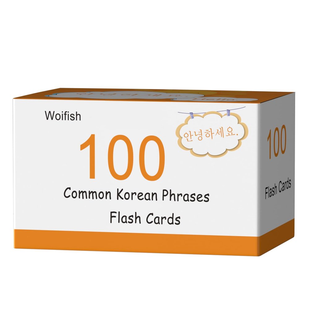 100 Essential Korean Phrases Flash Cards for Adults - Learn Korean Phrases for Beginners with Durable & Portable Flashcards- Korean Flashcards Simple Phrases