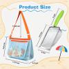 LIDAGO Beach Toy Set Include 3 Mesh Shovels and 3 Beach Mesh Bags,Kids Sand Sifter Colorful Mesh Bag for Shells Collecting view 2