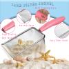 LIDAGO Beach Toy Set Include 3 Mesh Shovels and 3 Beach Mesh Bags,Kids Sand Sifter Colorful Mesh Bag for Shells Collecting view 4