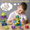 BLmukce Magnetic Robot Toy for Kids 3-5, 35 PCS STEM Educational Playset with Storage Box, DIY Stacking Monster Robots, Toddler Creative Alien Toys Gift for Boys Girls (Christmas Birthday) view 4