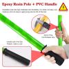 Rescue Hook Saftey Tool 3 4 6 10 Ft Long Electrician Insulated Rescue Pole with 16 1/2in Hook, 10 35 110 220 KV High Voltage Safety Anti Electric Shock Rescue Rod, Portable Electrical Safety Tool(Gree view 2
