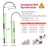Rescue Hook Saftey Tool 3 4 6 10 Ft Long Electrician Insulated Rescue Pole with 16 1/2in Hook, 10 35 110 220 KV High Voltage Safety Anti Electric Shock Rescue Rod, Portable Electrical Safety Tool(Gree view 3