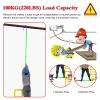 Rescue Hook Saftey Tool 3 4 6 10 Ft Long Electrician Insulated Rescue Pole with 16 1/2in Hook, 10 35 110 220 KV High Voltage Safety Anti Electric Shock Rescue Rod, Portable Electrical Safety Tool(Gree view 4