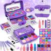 Sendida Kids Makeup Kit for Girl Gifts, 54PCS in 1 Makeup Toys Washable Little Girls Princess Make Up Toys for 4 5 6 7 8 9 Year Old Girl Birthday Gift (Purple) view 1