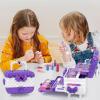 Sendida Kids Makeup Kit for Girl Gifts, 54PCS in 1 Makeup Toys Washable Little Girls Princess Make Up Toys for 4 5 6 7 8 9 Year Old Girl Birthday Gift (Purple) view 4