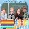 MotiMind 120 Pcs School Supplies Bulk with Safety Blunt Tip Student Scissors 12 Inch Plastic Rulers Back to School Kit for Student Classroom Office view 2