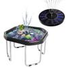 MEKA Small (28"x28") Set Tuff Tray Black with Solar Fountain Bundle, Activity Sensory Tray Plus Stand Children, Outdoor Play Sand and Water Table for Toddlers and Kids, Toy Boys Girls view 1
