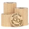 30-1000 Custom Wood Drink Tokens, 40mm Personalized Drink Chips Engraved with Your Logo Text Design, Customized Wood Round Tokens for Party, Wedding, Game Night, Bar Chips, Corporate Events view 1