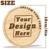 30-1000 Custom Wood Drink Tokens, 40mm Personalized Drink Chips Engraved with Your Logo Text Design, Customized Wood Round Tokens for Party, Wedding, Game Night, Bar Chips, Corporate Events view 2