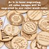 30-1000 Custom Wood Drink Tokens, 40mm Personalized Drink Chips Engraved with Your Logo Text Design, Customized Wood Round Tokens for Party, Wedding, Game Night, Bar Chips, Corporate Events view 4