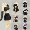 1/12 Scale Female Clothes, Covering Chest Crop Top Camisole & Sleeve Covering for 6-inches Female Action Figure Body, 1/12 Figure Vest Sleeveless Inner Undershirt Costume Accessory (Green) view 2