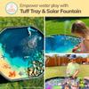 MEKA Large (38"x38") Set Tuff Tray Black with Solar Fountain Bundle, Activity Sensory Tray Plus Stand Children, Outdoor Play Sand and Water Table for Toddlers and Kids, Toy Boys Girls view 2