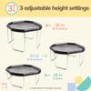 MEKA Large (38"x38") Set Tuff Tray Black with Solar Fountain Bundle, Activity Sensory Tray Plus Stand Children, Outdoor Play Sand and Water Table for Toddlers and Kids, Toy Boys Girls view 4