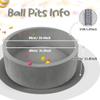 Foam Baby Ball Pit, 35.4"x 11.8" Ball Pits for Toddlers, Soft Round Kiddie Playpen Ball Pool for Kids with Soft Memory Sponge, Ideal Gift for Babies Indoor and Outdoor Game,Grey(Balls not Included) view 2