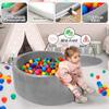 Foam Baby Ball Pit, 35.4"x 11.8" Ball Pits for Toddlers, Soft Round Kiddie Playpen Ball Pool for Kids with Soft Memory Sponge, Ideal Gift for Babies Indoor and Outdoor Game,Grey(Balls not Included) view 3