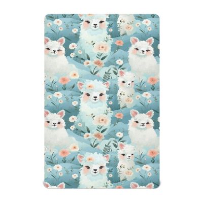 UMIRIKO Cute Alpaca Animal Pack n Play Baby Play Playard Sheets,Mini Crib Sheet for Boys Girls Player Matteress Cover 39 * 27 * 5in 202a4979