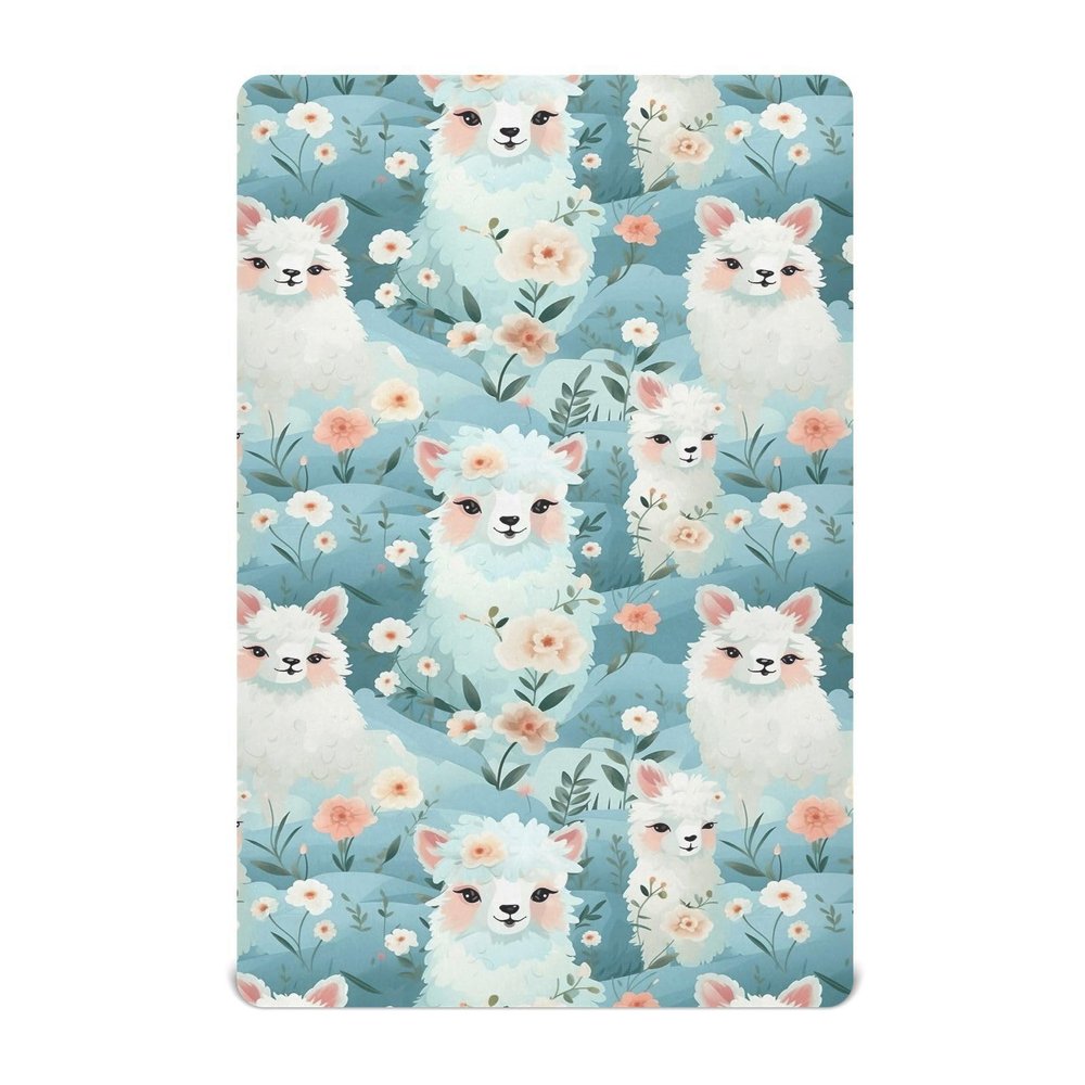 UMIRIKO Cute Alpaca Animal Pack n Play Baby Play Playard Sheets,Mini Crib Sheet for Boys Girls Player Matteress Cover 39 * 27 * 5in 202a4979