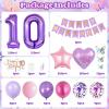 10th Birthday Decorations for Girl,Pink Purple 10th Butterfly Birthday Decorations 10th Birthday Balloons Pink Purple Birthday Banner Number 10 Balloons Cake Topper Butterfly Party Supplies for Girls view 2