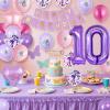 10th Birthday Decorations for Girl,Pink Purple 10th Butterfly Birthday Decorations 10th Birthday Balloons Pink Purple Birthday Banner Number 10 Balloons Cake Topper Butterfly Party Supplies for Girls view 3