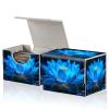 ACWDMKH for MTG Commander Deck Box,Card Deck Box for Trading Yugioh MTG,Fits 100 Double Sleeved Cards,PU Leather Strong Magnet Case for Magic Commander TCG CCG,Blue Lotus Flower view 1