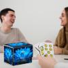 ACWDMKH for MTG Commander Deck Box,Card Deck Box for Trading Yugioh MTG,Fits 100 Double Sleeved Cards,PU Leather Strong Magnet Case for Magic Commander TCG CCG,Blue Lotus Flower view 2