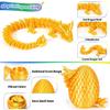 JOD 6PCS 3D Printed Dragon Eggs with Dragon Inside  Articulated Fidget Toys, Easter Dragon Eggs, Mystery Surprise Easter Eggs for Kids, Unique 3D Printed Animals, Home Decor and Gift Set(6pc-b) view 3
