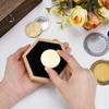 AHANDMAKER 4 PCS Single Coin Display Box, Hexagon Natural Beech Coin Box, Challenge Coin Display Case with Black Velvet Inside for Medal Display, Commemorative Coin Holder view 3