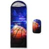 Smell Sunshine Kids Sleeping Bag for Boys Girls,3D Basketball Print-Lightweight Warm Portable Outdoor Indoor-Waterproof Cold Weather Resistant Sleeping Bag for Camping Hiking(Basketball-4) view 1
