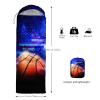 Smell Sunshine Kids Sleeping Bag for Boys Girls,3D Basketball Print-Lightweight Warm Portable Outdoor Indoor-Waterproof Cold Weather Resistant Sleeping Bag for Camping Hiking(Basketball-4) view 3