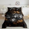 jejeloiu Wolf Bedding Set Toddler Size Kids Animal Wolves Comforter Cover for Boys Girls Teens Brown Gray Duvet Cover Breathable Soft Lightweight Microfiber Quilt Set view 1