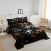 jejeloiu Wolf Bedding Set Toddler Size Kids Animal Wolves Comforter Cover for Boys Girls Teens Brown Gray Duvet Cover Breathable Soft Lightweight Microfiber Quilt Set view 2
