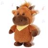 Hopearl Talking Highland Cow with Yellow Bib Repeats What You Say Walking Electric Interactive Animated Toy Speaking Plush Buddy Gifts for Toddlers, Brown, 9'' view 1