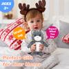 Hopearl Talking Singing Cat Repeats What You Say Kitty Walking Kitten Electric Interactive Animated Toy Speaking Plush Buddy Gifts for Toddlers, Gray, 9'' view 3
