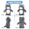 Hopearl Talking Singing Cat Repeats What You Say Kitty Walking Kitten Electric Interactive Animated Toy Speaking Plush Buddy Gifts for Toddlers, Gray, 9'' view 4
