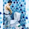 1:12 Scale Miniature Bathroom Toilet - Realistic Dollhouse Furniture for DIY Crafts, Dioramas and Architectural Models view 2