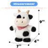 Hopearl Talking Singing Cow with Red Bib Repeats What You Say Walking Dairy Cattle Electric Interactive Animated Toy Speaking Plush Buddy Gifts for Toddlers, 9'' view 2