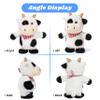 Hopearl Talking Singing Cow with Red Bib Repeats What You Say Walking Dairy Cattle Electric Interactive Animated Toy Speaking Plush Buddy Gifts for Toddlers, 9'' view 3