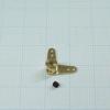 DingMotuo Copper Control Horn for RC Model Boat Rudder Rod, 1.5mm Rudder Rod, 5mm Column Diameter(L-Shape) view 2