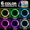 200 Pcs Glow Bracelets, Led Bracelet Glow in the Dark Party Supplies, Rave Trinkets, 6 Colors Light Up Bracelets Bulk with 3 Flashing Modes,Party Favors for Kids & Adults Birthday, New Year, Concert view 4