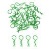 MECCANIXITY 40pcs 30-Degree Angle RC Body Clips Bent Springy R Pins 25x1.4x10mm for All 1/8 1/10 Scale Model RC Car Crawler Truck,Shell Replacement Parts(Green) view 1