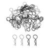 MECCANIXITY 50pcs 30-Degree Angle RC Body Clips Bent Springy R Pins 25x1.4x10mm for All 1/8 1/10 Scale Model RC Car Crawler Truck,Shell Replacement Parts(Silver/Black) view 1