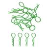 MECCANIXITY 10pcs 30-Degree Angle RC Body Clips Bent Springy R Pins 35x1.6x12.5mm for All 1/6 1/8 Scale Model RC Car Crawler Truck,Shell Replacement Parts(Green) view 1