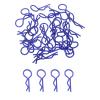 MECCANIXITY 30pcs 30-Degree Angle RC Body Clips Bent Springy R Pins 25x1.4x10mm for All 1/8 1/10 Scale Model RC Car Crawler Truck,Shell Replacement Parts(Blue) view 1